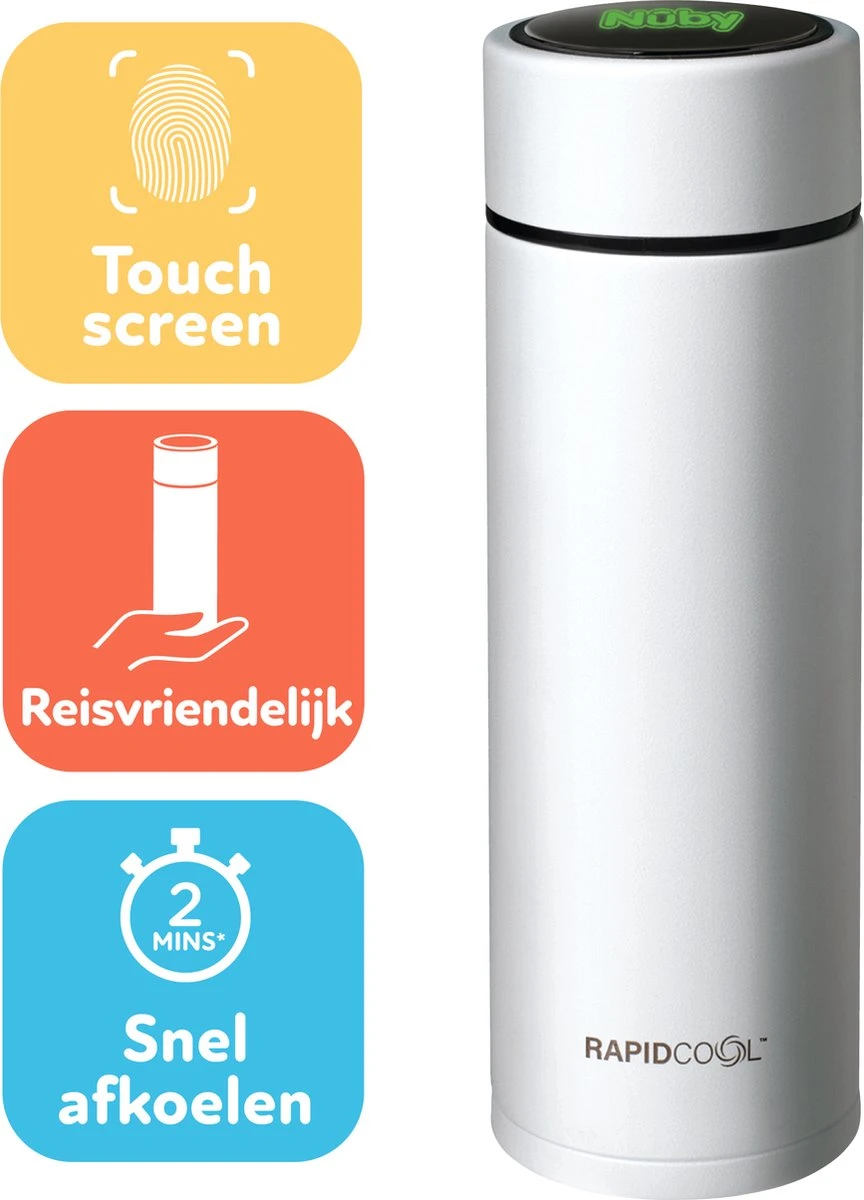 Nûby - RapidCool™ - Maak De Perfecte Flesvoeding Voor Je Baby - Flessenkoeler - Inclusief Melkpoederdispenser En Digitaal Deksel - Wit 7 Nûby - RapidCool™ - Maak De Perfecte Flesvoeding Voor Je Baby - Flessenkoeler - Inclusief Melkpoederdispenser En Digitaal Deksel - Wit - Afbeelding 7