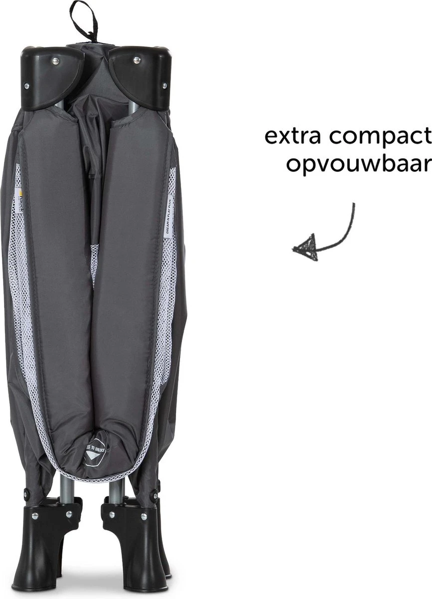 Hauck Dream N Play Plus Campingbedje Set - Met Matras En Muggennet - Grijs 12 Hauck Dream N Play Plus Campingbedje Set - Met Matras En Muggennet - Grijs - Afbeelding 12