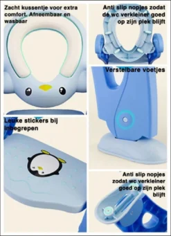 Universeel Toilet Training Met Trapje - Blauw - Opvouwbaar WC Bril Verkleiner Met Handvaten En Opstapje - Zindelijkheid Training - Toilet Bril Zitje - Zacht Rubber Afneembaar En Wasbaar Zitje - Urinoirs Voor Peuters Leeftijd: 2 Tot 7 Jaar -Babyproducten Winkel 870x1200