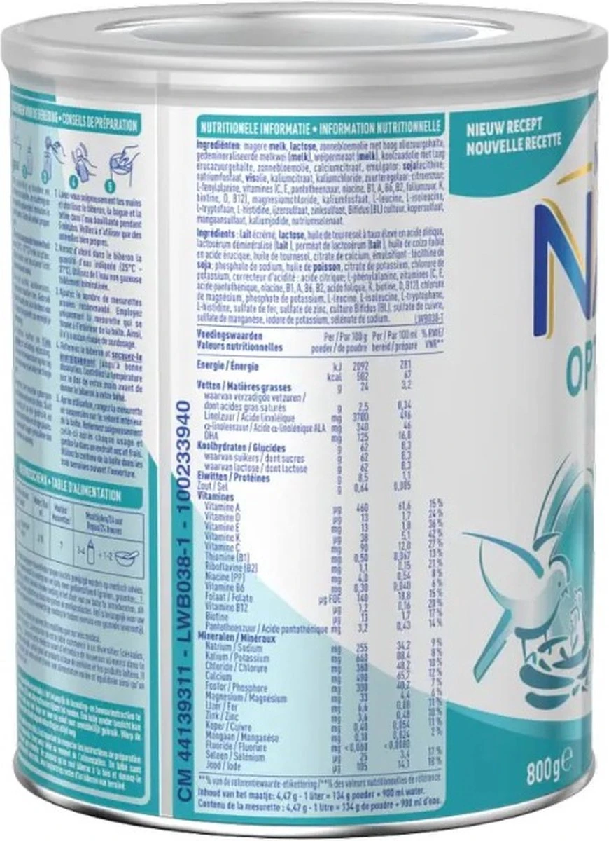 Nestlé - Nan Optipro 2 - Opvolgmelk Vanaf 6 Maanden - Flesvoeding Baby - 1 X 800 Gr 6 Nestlé - Nan Optipro 2 - Opvolgmelk Vanaf 6 Maanden - Flesvoeding Baby - 1 X 800 Gr - Afbeelding 6