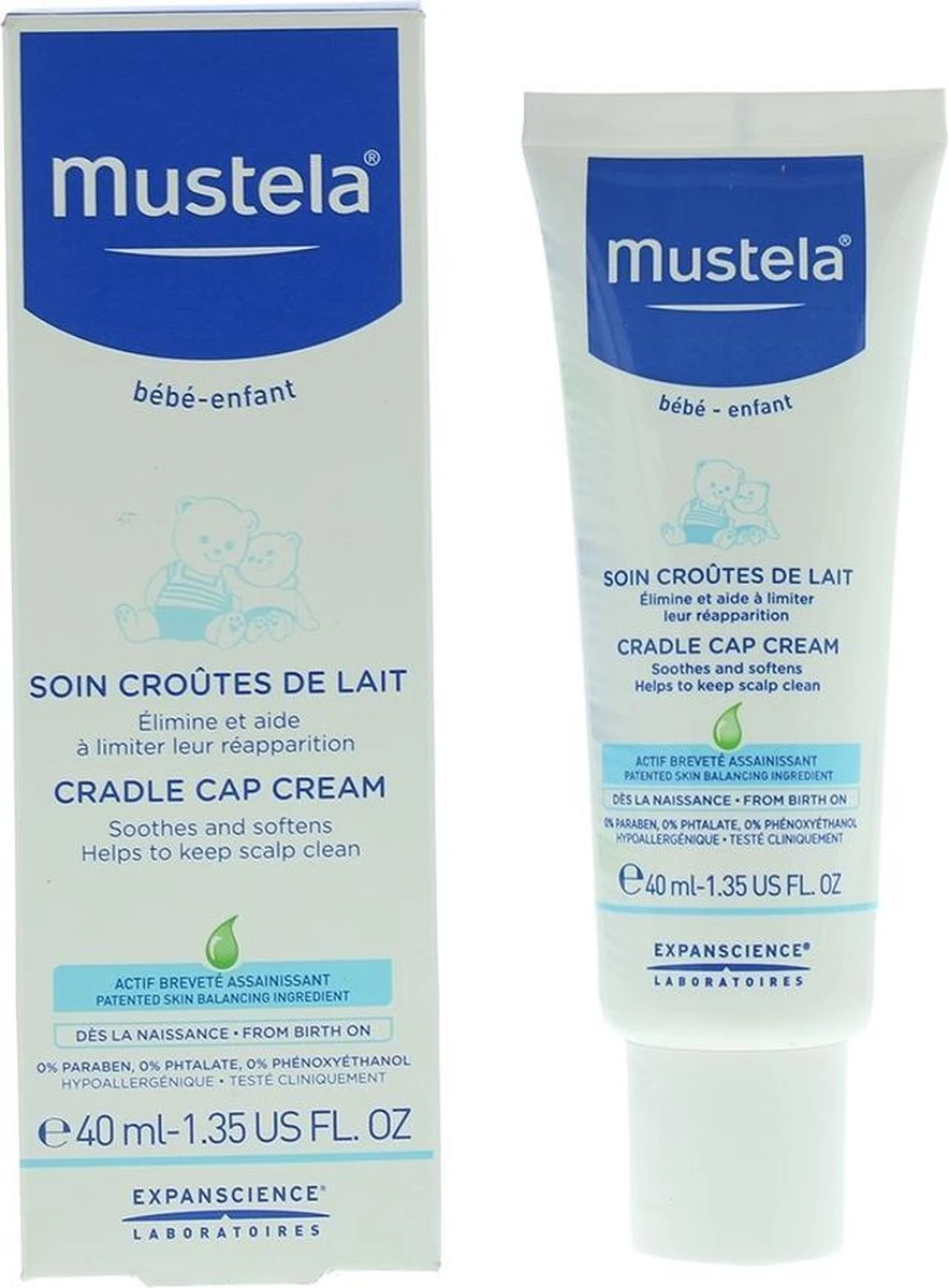 Mustela Bébé Soin Croûtes De Lait - Cradle Cap Cream. 2 Mustela Bébé Soin Croûtes De Lait - Cradle Cap Cream. - Afbeelding 2