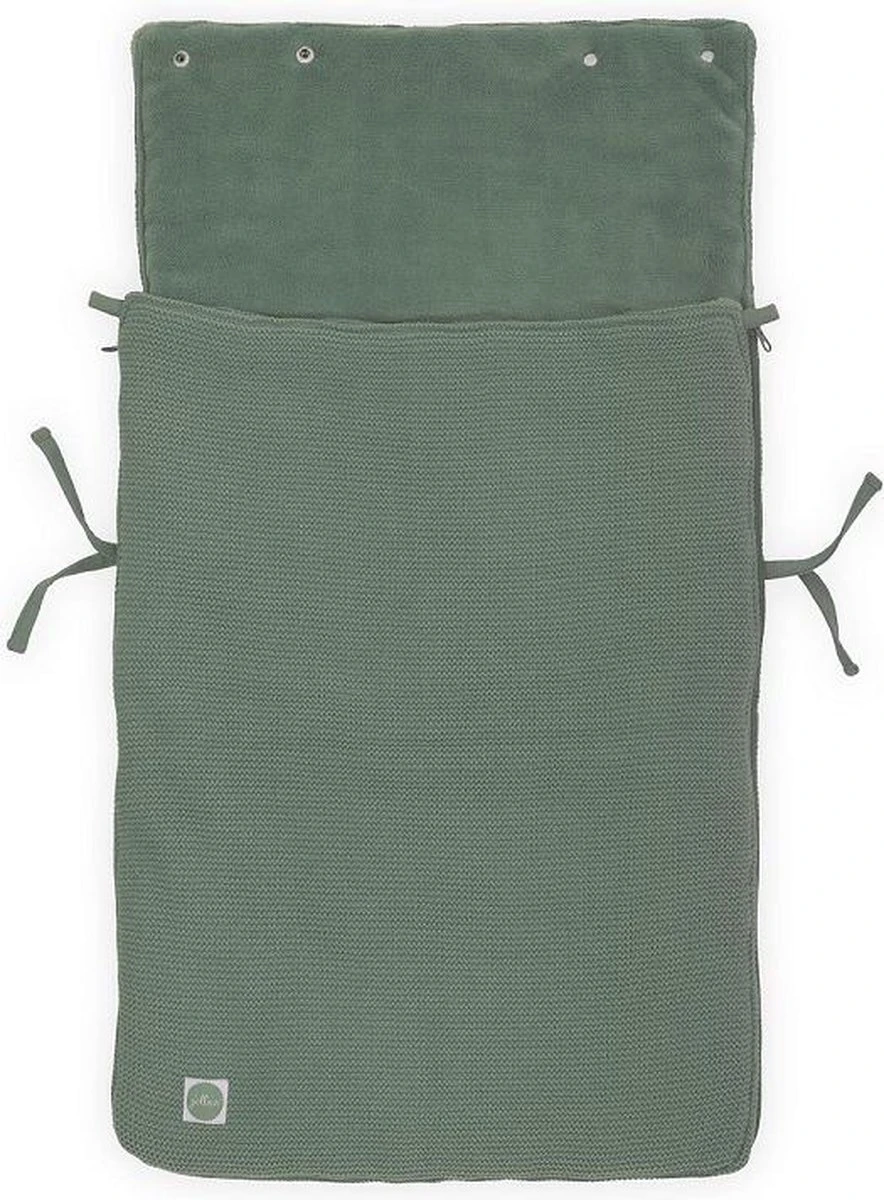 Jollein Voetenzak Voor Autostoel & Kinderwagen - Basic Knit - Forest Green 3 Jollein Voetenzak Voor Autostoel & Kinderwagen - Basic Knit - Forest Green - Afbeelding 3