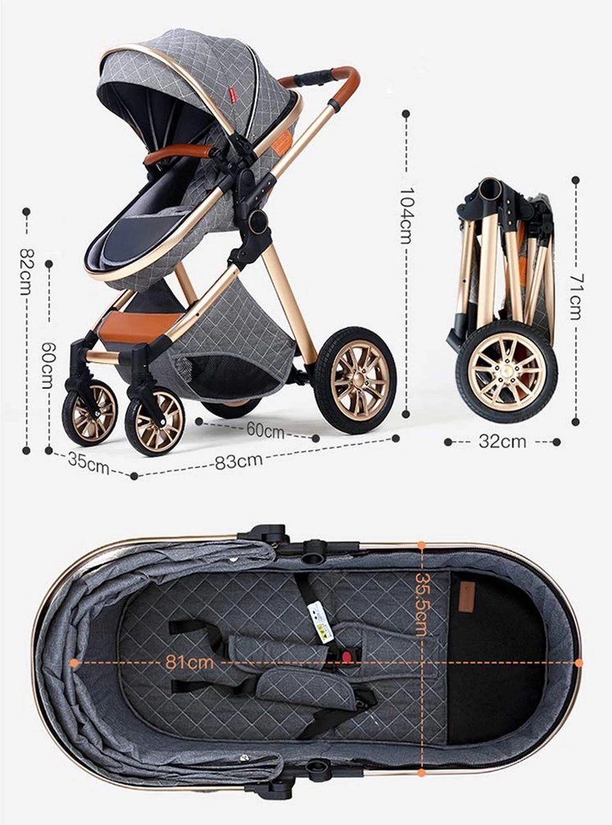 Merkloos Kinderwagen | 3 In 1 Kinderwagen | Luxe Baby Buggy 3 In 1 | Baby Wagen | Kinderwagen Met Autostoel En Wieg | Hoge Kwaliteit | Grijs | Buggy | Kinderwagen 3 In 1 | 3 Merkloos Kinderwagen | 3 In 1 Kinderwagen | Luxe Baby Buggy 3 In 1 | Baby Wagen | Kinderwagen Met Autostoel En Wieg | Hoge Kwaliteit | Grijs | Buggy | Kinderwagen 3 In 1 | - Afbeelding 3