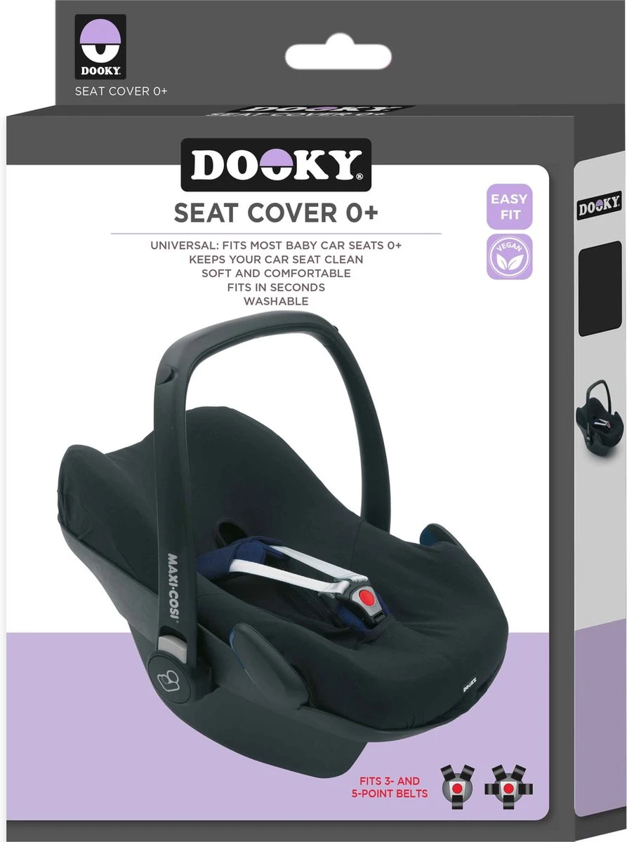 Dooky Seat Cover 0+ Autostoel Hoes Zwart Uni 4 Dooky Seat Cover 0+ Autostoel Hoes Zwart Uni - Afbeelding 4