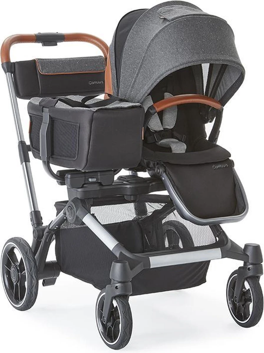 Contours Element ® Multifunctioneel Kinderwagen Met Reiswieg En Shopping Bag - Tweelingwagen - Duowagen- Met Boodschappenmand 1 Contours Element ® Multifunctioneel Kinderwagen Met Reiswieg En Shopping Bag - Tweelingwagen - Duowagen- Met Boodschappenmand