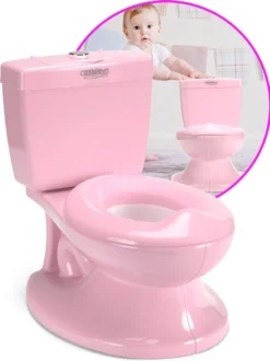 Casteleyn - Toilet Trainer - WC Potje - Plaspotje - Kinder Toilet - Met Geluid - Tot 21KG - Roze