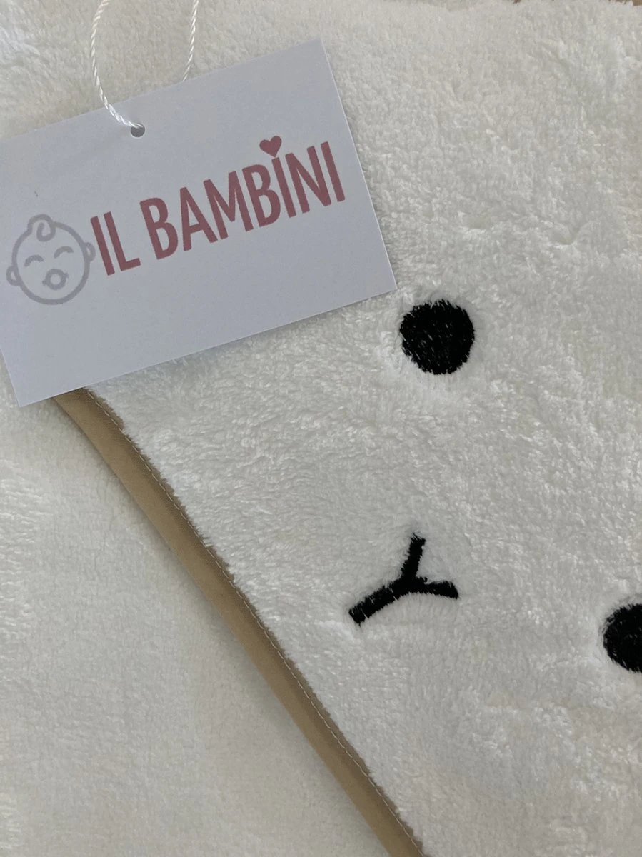 IL BAMBINI - Zachte Baby Badponcho - Fleece Handdoek - Omslagdoek - Badcape - 90x90 Cm - Wit 2 IL BAMBINI - Zachte Baby Badponcho - Fleece Handdoek - Omslagdoek - Badcape - 90x90 Cm - Wit - Afbeelding 2