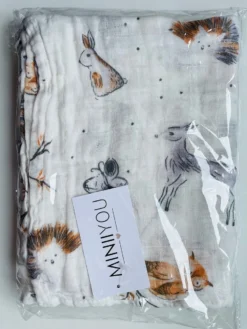 Hydrofiele Doek XL - 120x120 Cm - Inbakerdoek - Forest Animals - Swaddle Doek Groot - Hydrofiele Luier -Babyproducten Winkel 900x1200 2