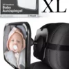 Autospiegel Baby 360° Verstelbaar Voor Hoofdsteun Autostoel -Achteruitkijkspiegel XL- Achterbankspiegel Kinderen -Baby Veiligheid Accessoires - Zwart