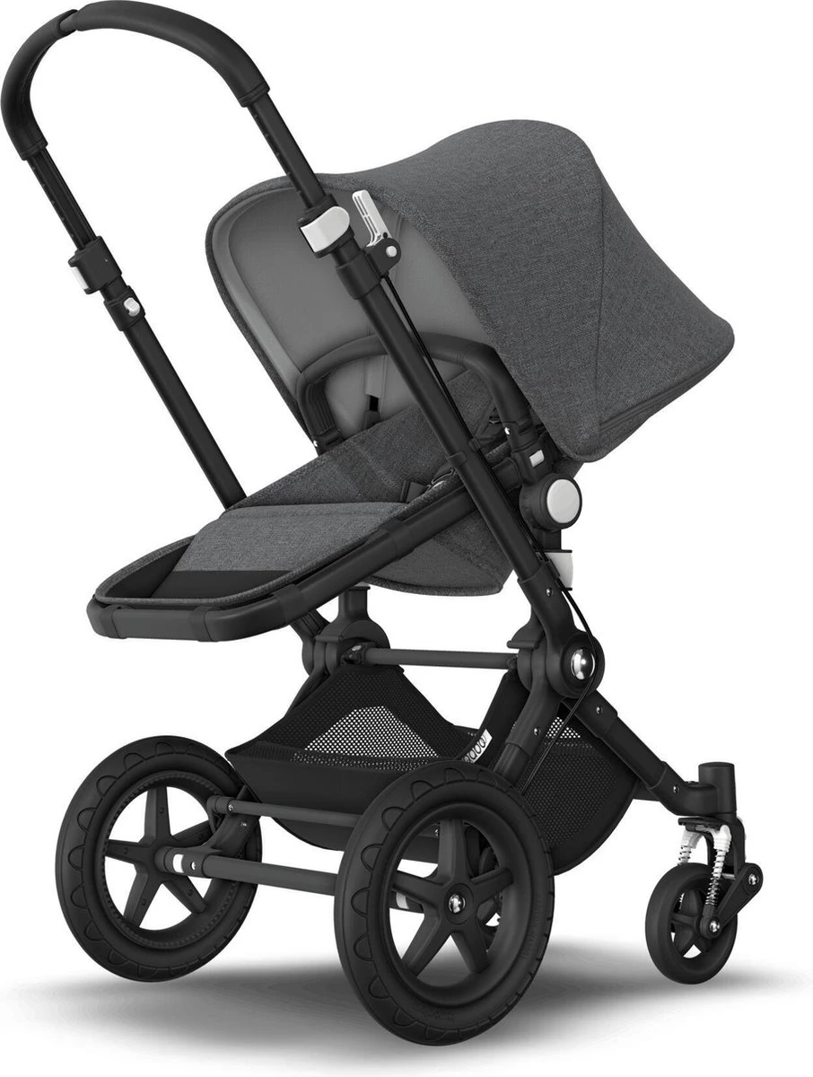 Bugaboo Cameleon 3 Plus Kinderwagen Met Stoel En Wieg - Zwart / Gemȇleerd Grijs 5 Bugaboo Cameleon 3 Plus Kinderwagen Met Stoel En Wieg - Zwart / Gemȇleerd Grijs - Afbeelding 5