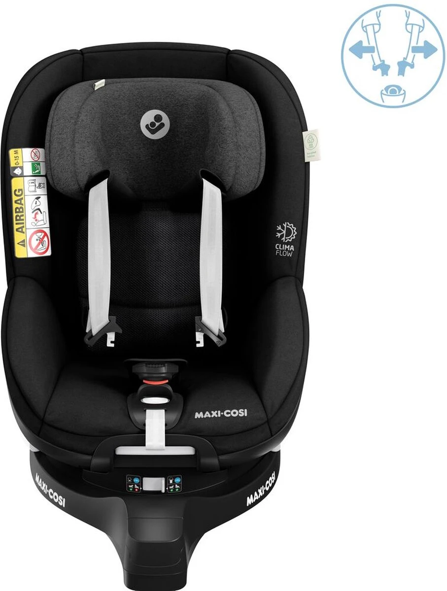 Maxi-Cosi Mica Pro Eco I-Size Autostoeltje - 360° Draaibaar - Gerecyclede Stoffen - Authentic Black - Vanaf De Geboorte Tot Ca. 4 Jaar 16 Maxi-Cosi Mica Pro Eco I-Size Autostoeltje - 360° Draaibaar - Gerecyclede Stoffen - Authentic Black - Vanaf De Geboorte Tot Ca. 4 Jaar - Afbeelding 16