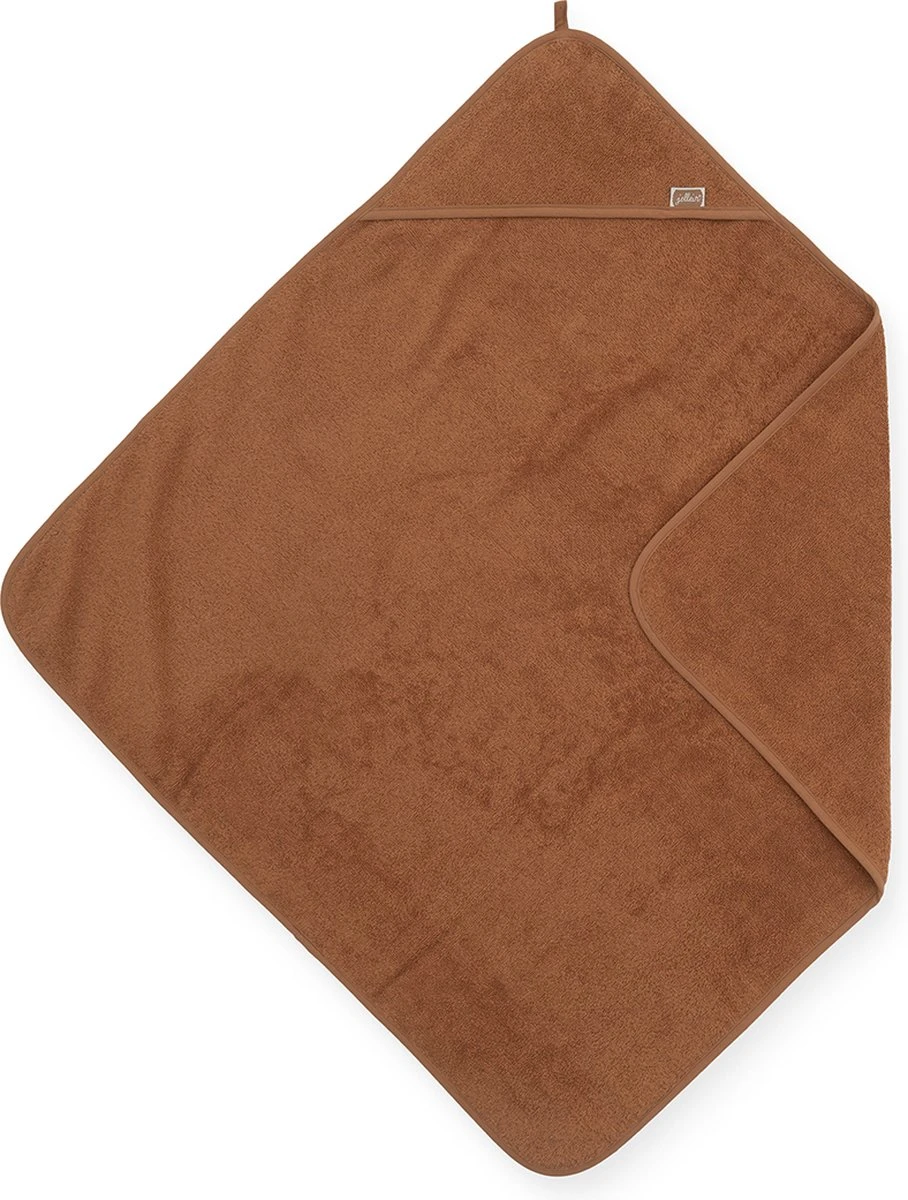 Jollein Badcape Badstof 75x75cm - Caramel 2 Jollein Badcape Badstof 75x75cm - Caramel - Afbeelding 2