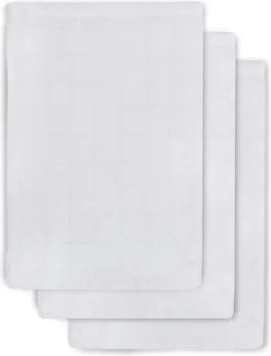 Jollein Baby Hydrofiel Washandje Basic - Wit - 3 Stuks