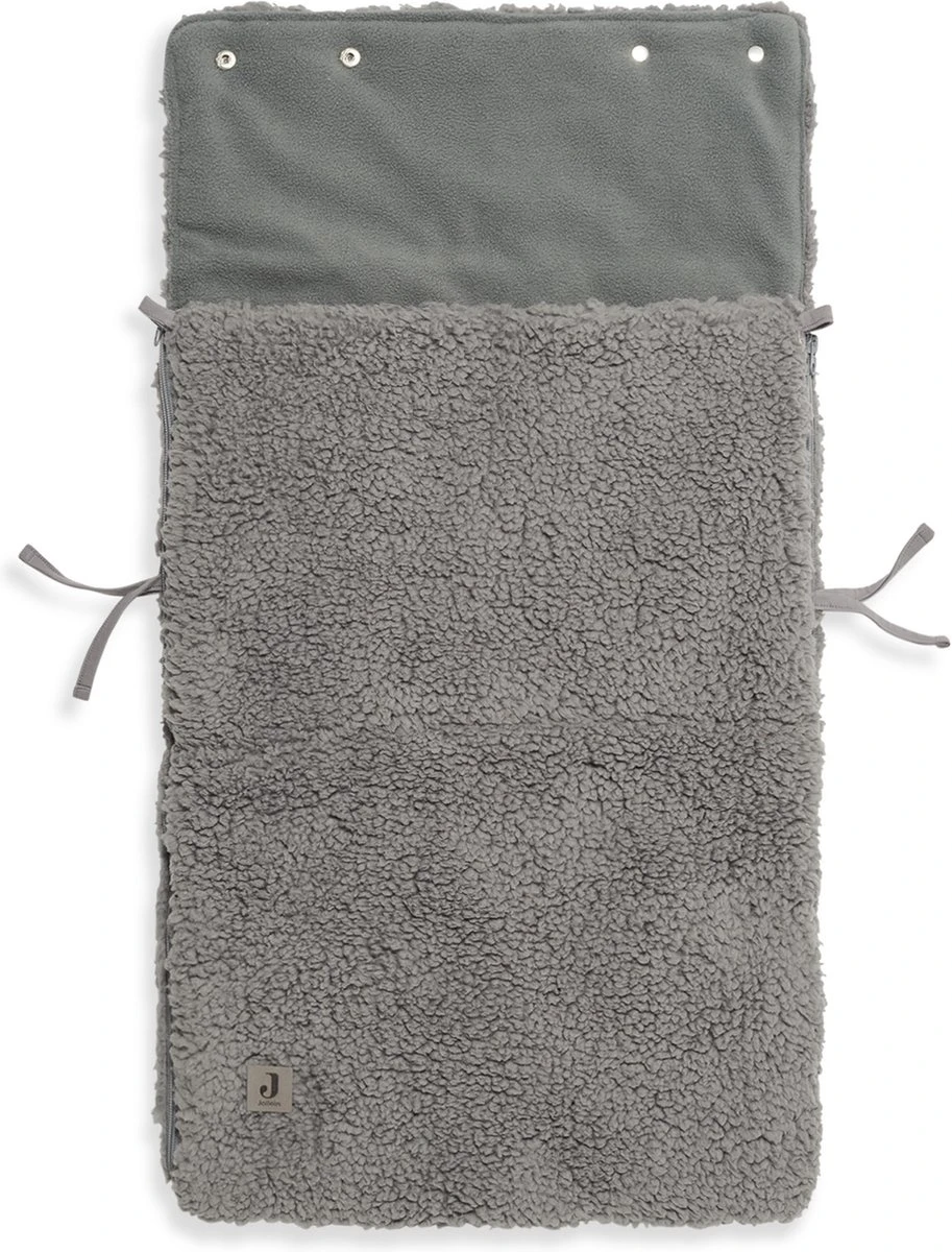 Jollein Voetenzak Voor Autostoel & Kinderwagen - Teddy - Storm Grey 4 Jollein Voetenzak Voor Autostoel & Kinderwagen - Teddy - Storm Grey - Afbeelding 4