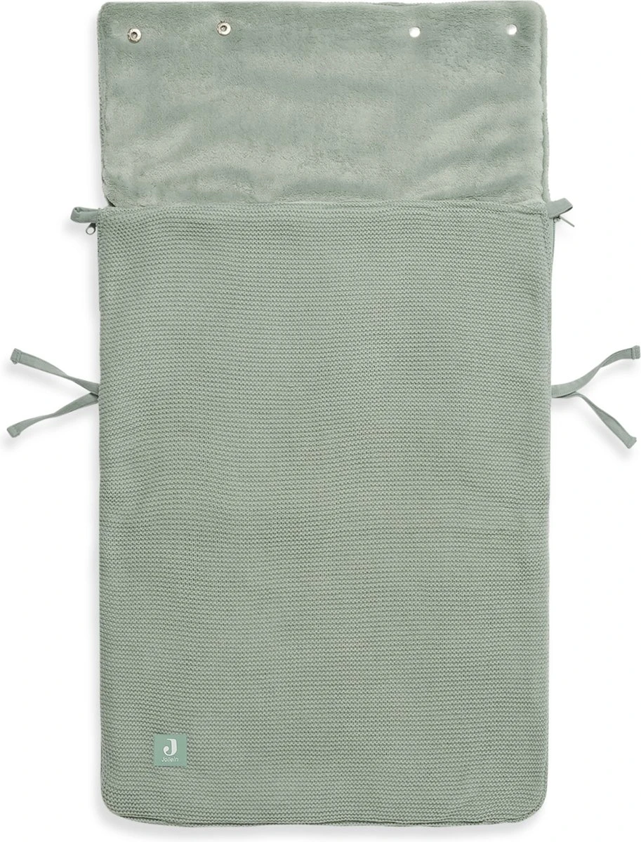 Jollein Voetenzak Voor Autostoel & Kinderwagen - Basic Knit - Forest Green 4 Jollein Voetenzak Voor Autostoel & Kinderwagen - Basic Knit - Forest Green - Afbeelding 4