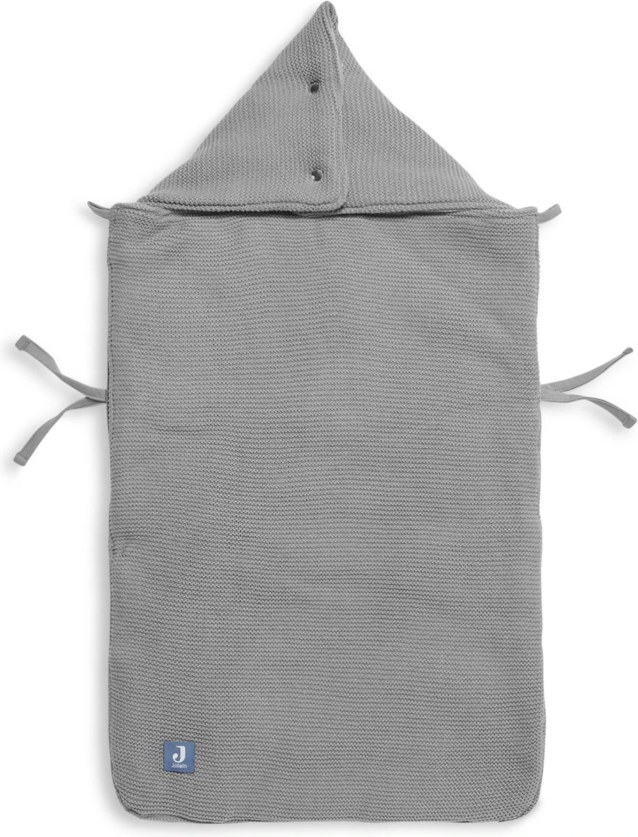 Jollein Voetenzak Voor Autostoel & Kinderwagen - Basic Knit - Stone Grey 12 Jollein Voetenzak Voor Autostoel & Kinderwagen - Basic Knit - Stone Grey - Afbeelding 12