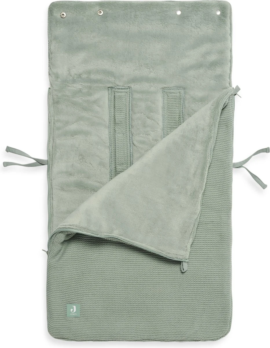 Jollein Voetenzak Voor Autostoel & Kinderwagen - Basic Knit - Forest Green 7 Jollein Voetenzak Voor Autostoel & Kinderwagen - Basic Knit - Forest Green - Afbeelding 7