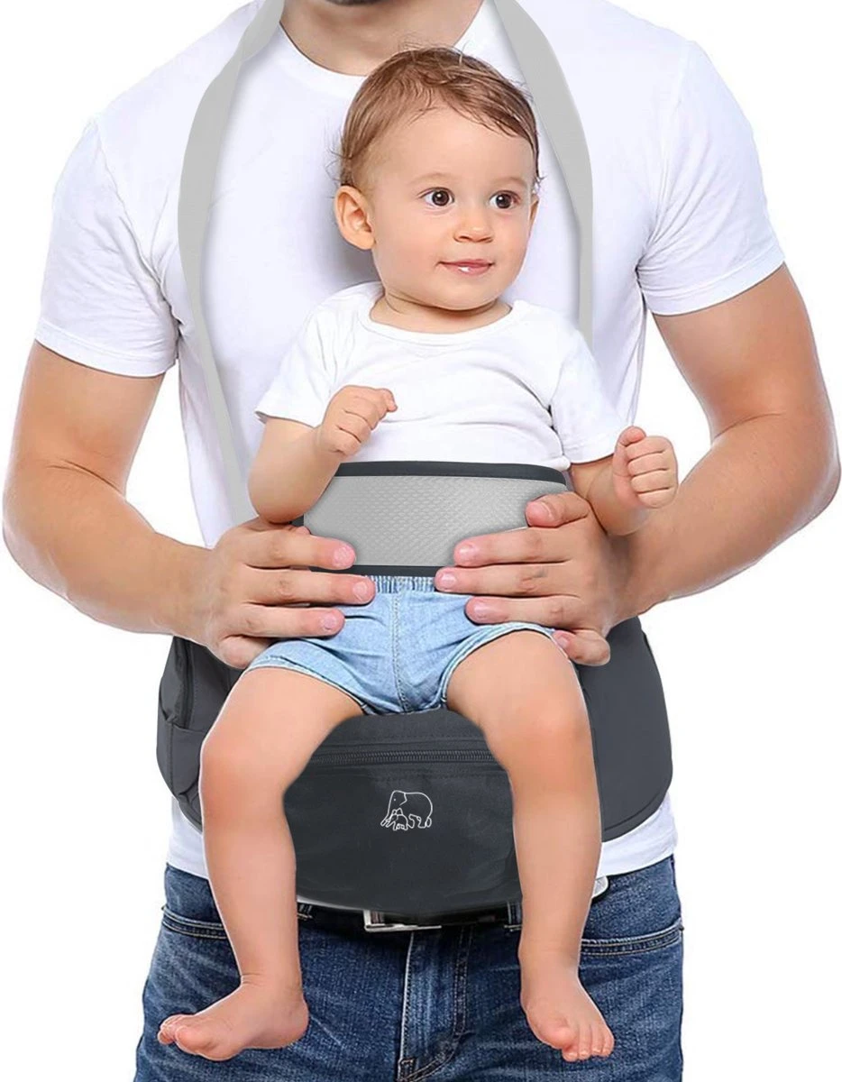 Deryan Pack Light Luxe Heupdrager - Ergonomische Draagzak + Opbergvakjes Grijs 1 Deryan Pack Light Luxe Heupdrager - Ergonomische Draagzak + Opbergvakjes Grijs