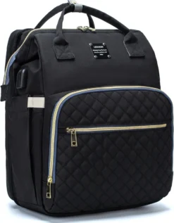 Luiertas - Multifuctioneel Luiertas 3 In 1 - Met Babybedje - Met Verschoningsmatje - Zwart - Met Usb - Met Verdikt Matras -Babyproducten Winkel 934x1200 8