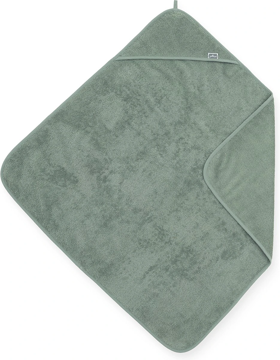 Jollein Badcape Badstof 75x75cm - Ash Green 2 Jollein Badcape Badstof 75x75cm - Ash Green - Afbeelding 2