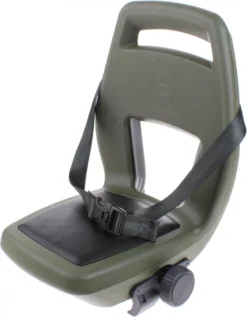 Qibbel 6+ Junior Fietsstoeltje Achter - Legergroen Met Zwart Kussentje