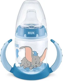NUK | First Choice | Disney Baby | Disney Dumbo | Fles Om Te Leren Drinken | 150ml | 6-18maanden 6-18 Maanden