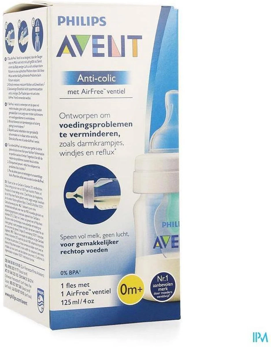 Philips Avent SCF810/14 Anti-Colic Babyfles (125ml) - Met AirFree Ventiel - 1 Stuk 19 Philips Avent SCF810/14 Anti-Colic Babyfles (125ml) - Met AirFree Ventiel - 1 Stuk - Afbeelding 19