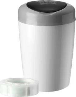 Tommee Tippee Simplee Sangenic Luieremmer, Milieuvriendelijker Systeem, Inclusief 1 Navulcassette Met Duurzaam Geproduceerde Antibacteriële GREENFILM, Grijs -Babyproducten Winkel 943x1200
