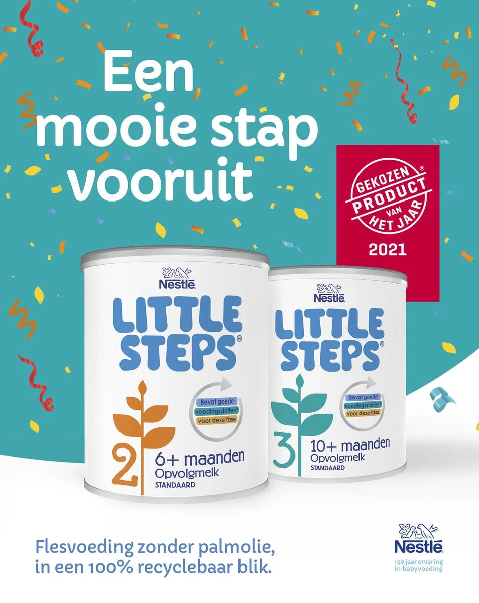 Little Steps Standaard 2 Flesvoeding - Vanaf 6 Maanden - 2 X 800 Gram 4 Little Steps Standaard 2 Flesvoeding - Vanaf 6 Maanden - 2 X 800 Gram - Afbeelding 4