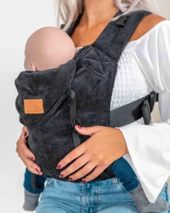 ByKay - Draagzak - Click Carrier Classic - Ribbed Velvet Smoky Black -Babyproducten Winkel 960x1200 14