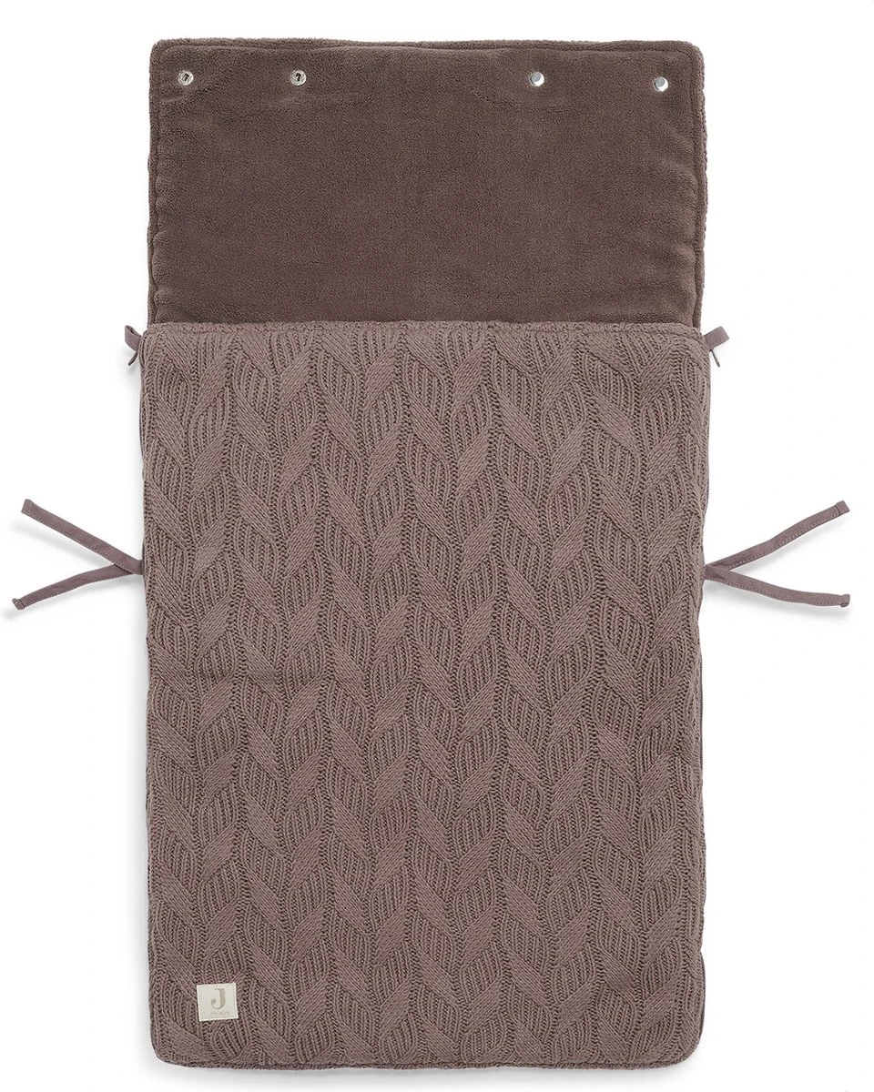Jollein Voetenzak Voor Autostoel & Kinderwagen - Spring Knit - Chestnut 2 Jollein Voetenzak Voor Autostoel & Kinderwagen - Spring Knit - Chestnut - Afbeelding 2