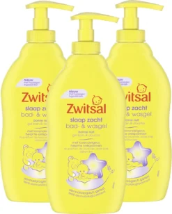 Zwitsal Slaap Zacht Bad- & Wasgel Lavendel - Voordeelverpakking 3 X 400 Ml Pomp