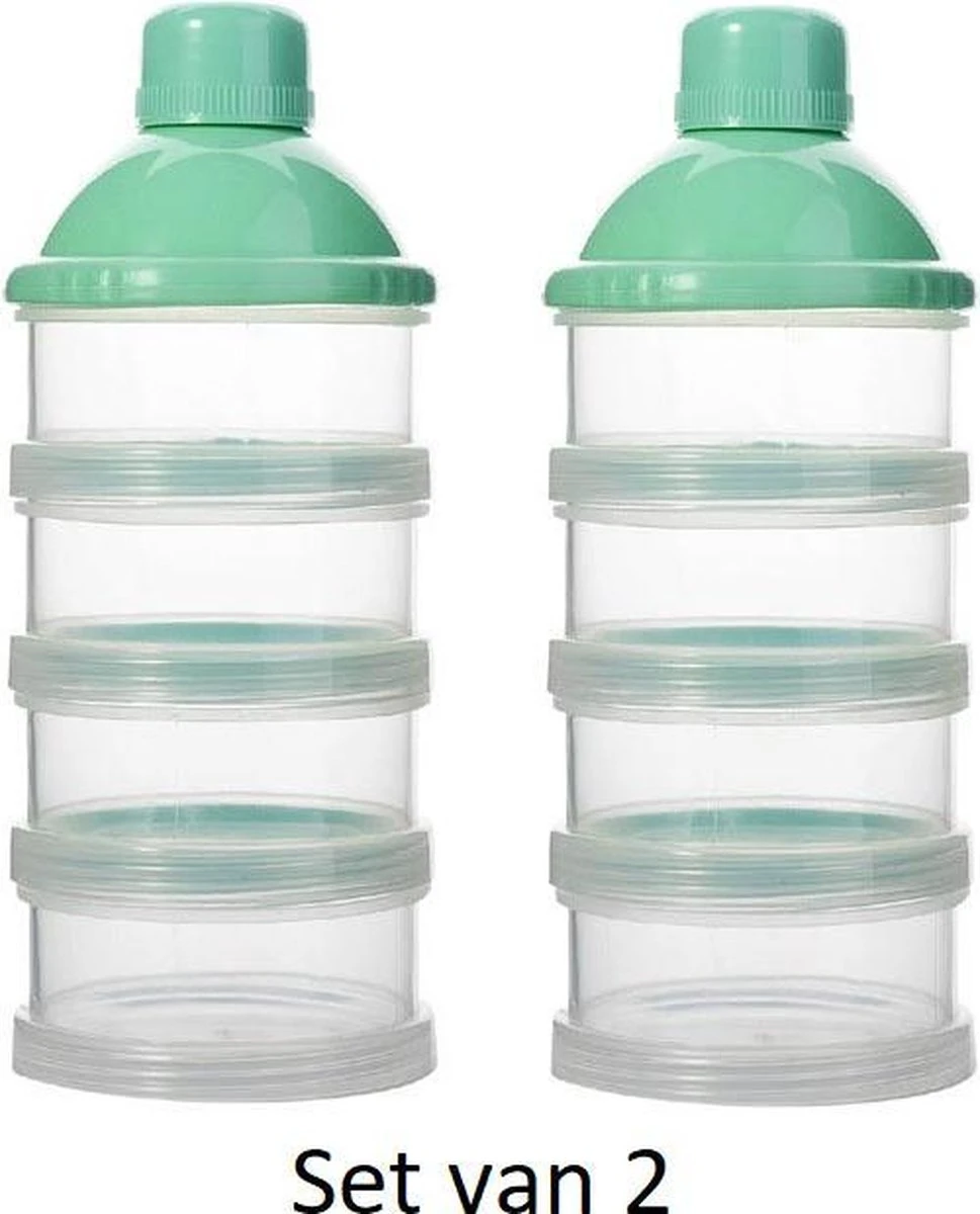 Merkloos Melkpoeder Doseerdoosje - Set Van 2 - BPA Vrij - Groen - 4 Lagen -Melkpoeder Toren - Babypoeder Bewaarbakje - Reisbox - Dispenser - Poedertoren 1 Merkloos Melkpoeder Doseerdoosje - Set Van 2 - BPA Vrij - Groen - 4 Lagen -Melkpoeder Toren - Babypoeder Bewaarbakje - Reisbox - Dispenser - Poedertoren
