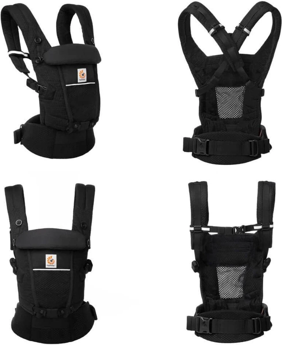 Ergobaby Draagzak Adapt - Soft Flex Mesh - Onyx Black 2 Ergobaby Draagzak Adapt - Soft Flex Mesh - Onyx Black - Afbeelding 2