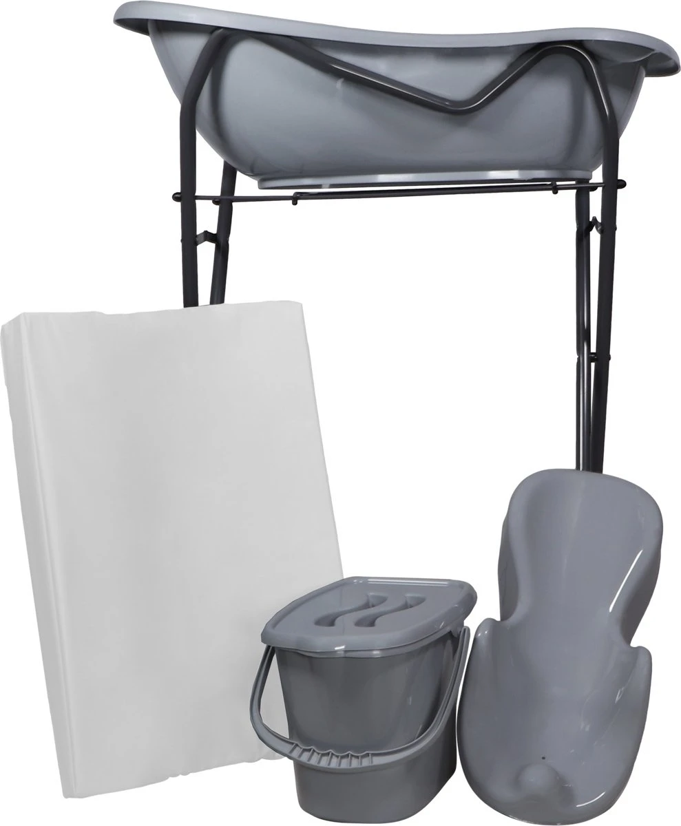 MamaLoes Grijs Badset Incl. Graphite Badstandaard 1 MamaLoes Grijs Badset Incl. Graphite Badstandaard