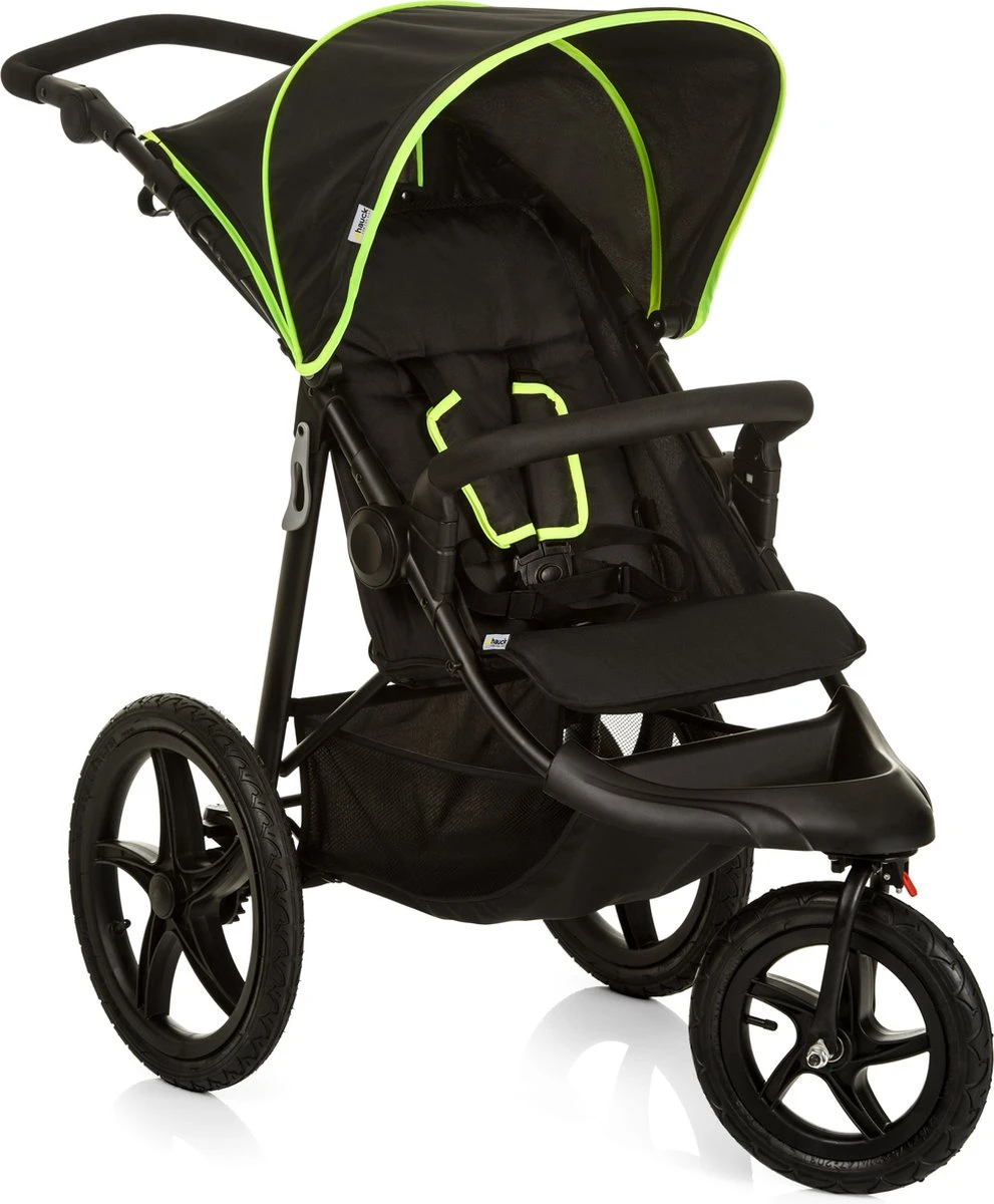Hauck Runner Kinderwagen - Zwart/Neon Geel 1 Hauck Runner Kinderwagen - Zwart/Neon Geel