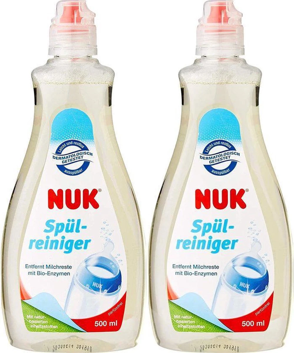 Nuk Afwasmiddel Voor Babyflessen & Spenen -Natuurlijke Ingrediënten- Voordeelset 2 Stuks A 500 Ml!! 1 Nuk Afwasmiddel Voor Babyflessen & Spenen -Natuurlijke Ingrediënten- Voordeelset 2 Stuks A 500 Ml!!